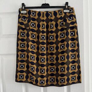 Marni Geometric Print Crepe Skirt, size 42